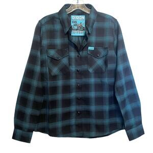 DIXXON Flannel x SXS Addicts The Trixie Womens Medium Flannel Shirt Collab